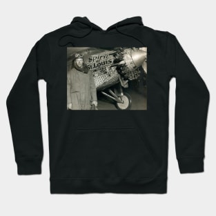 Lindbergh with his airplane, 1928 (H412/0396) Hoodie